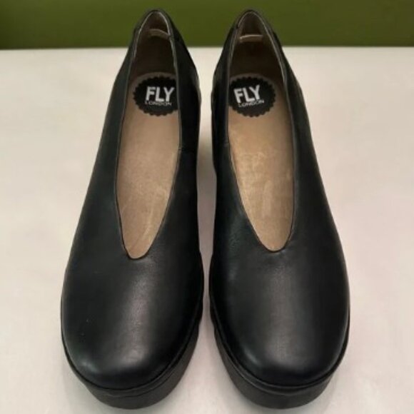 Fly London Beso Wedge Pump Black EU 40 US SIZE 9 - Picture 2 of 7